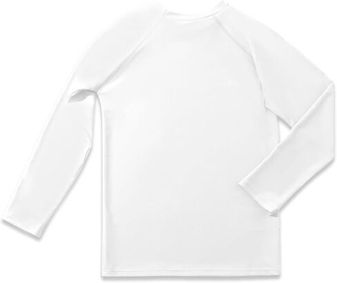 AMOFIA Boys' Rash Guard Shirts Kids Long Sleeve Swim Shirt Swimwear UPF 50+ Surf Tops Sun Protection in Kuwait