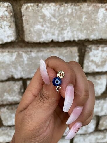 SKNGMO 3 قطع حلقة أنف عين شريرة، مشبك أنف غير مثقوب، حلقة أنف وهمية للنساء والرجال، حماية العين التركية، صفعة أنف مطلية بالذهب، مجوهرات الجسم الصيفية in Kuwait