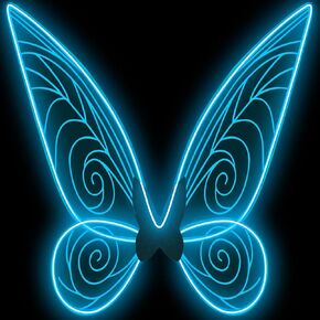 quescu Light up Fairy Wings for Adults,Electroluminescent Wire LED Butterfly Wings for Girls Women,Halloween Costume Dress Up