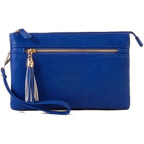Solene Women's Lightweight Multi Compartment Wristlet Clutch Wallet Crossbody Bag