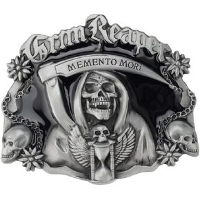 مشبك حزام على شكل جمجمة للرجال، مشبك حزام جريم ريبر، ابزيم حزام اجنحة جمجمة قوطية، مشبك حزام هيكل عظمي على شكل جمجمة فايكنج، مشبك حزام رعاة البقر الغربي، هدايا مشبك حزام بانك روك in Kuwait