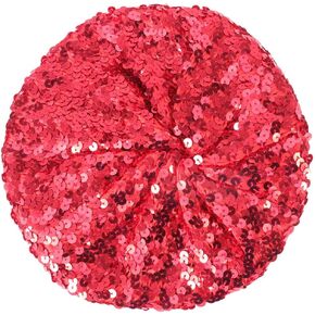 TENDYCOCO Sequin Beret Hat Shining Beanie Cap Sparkle Beanie Hat Fashion Beret for Women Red in Kuwait