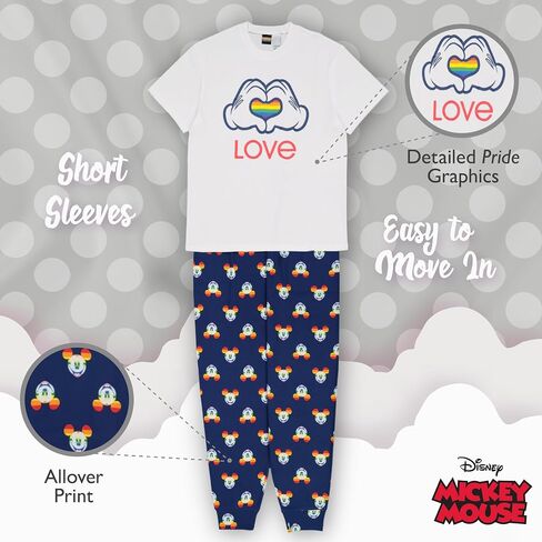 Disney Men's Mickey Mouse 2-Piece Loose-fit Pajamas Set in Saudi Arabia