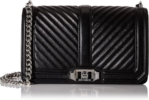 Rebecca Minkoff Women's Chevron Quilted Love Crossbody Bag in Saudi Arabia