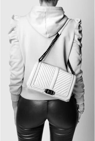 Rebecca Minkoff Women's Chevron Quilted Love Crossbody Bag in Saudi Arabia