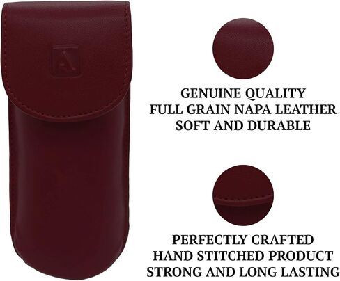 Adamis Full Grain Genuine Leather Spectacles Hard Shell Case for Men and Women in Saudi Arabia