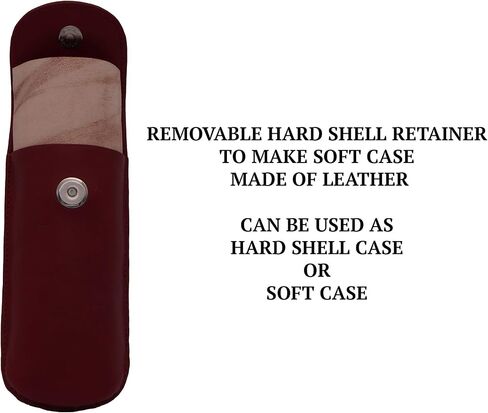 Adamis Full Grain Genuine Leather Spectacles Hard Shell Case for Men and Women in Saudi Arabia