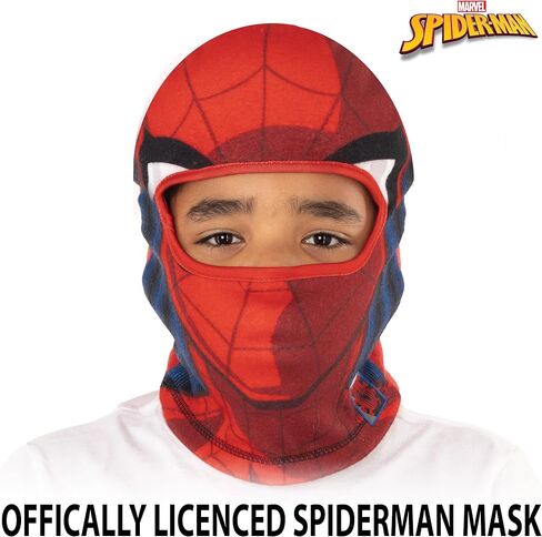 Spiderman Boys Fleece Hat with Eye Mask Cutout - Winter Beanie & Spiderman Halloween Mask Combo Hat in Saudi Arabia