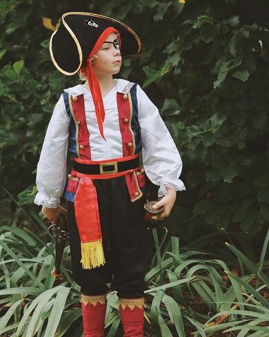 ReliBeauty Pirate Costume for Kids Toddler Boys Pirate Costume with Accessories in Saudi Arabia