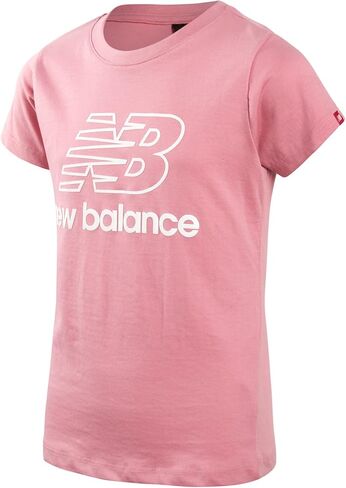 New Balance Girls' Shorts Set - 2 Piece Short Sleeve T-Shirt and French Terry Shorts (7-16), Size 7-8, Rose in Saudi Arabia