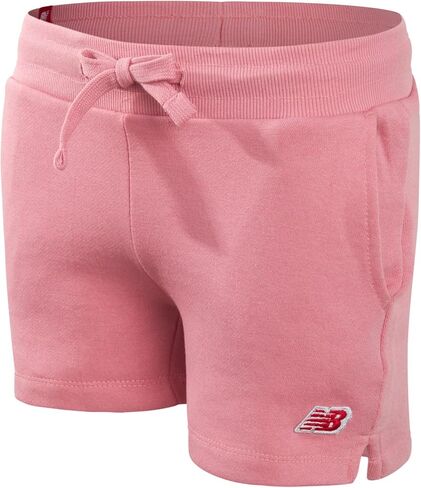 New Balance Girls' Shorts Set - 2 Piece Short Sleeve T-Shirt and French Terry Shorts (7-16), Size 7-8, Rose in Saudi Arabia