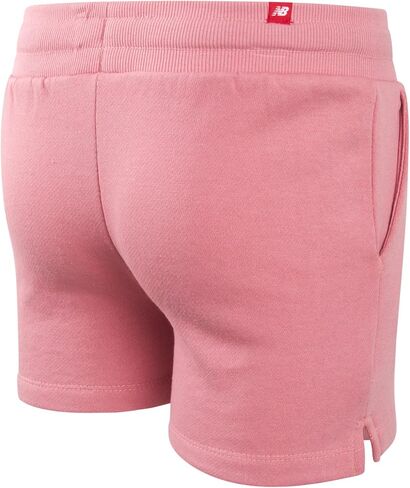 New Balance Girls' Shorts Set - 2 Piece Short Sleeve T-Shirt and French Terry Shorts (7-16), Size 7-8, Rose in Saudi Arabia