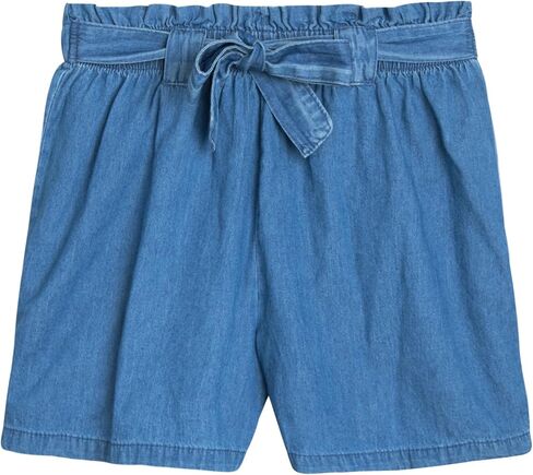 طقم شورت للفتيات من Instagirl - قطعتين من بلوزة قصيرة الأكمام وشورت منسوج - مجموعة ملابس للبنات - إكسسوار للشعر (7-12) in Kuwait