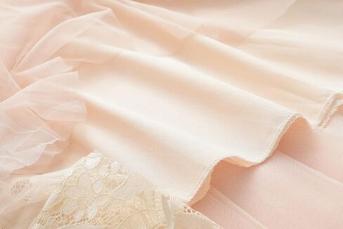 Oaovo Women's Casual A-Line Elastic Waist Bow Tie Lace Embroidered Skirts Multi-Layer Mesh Tulle Skirt in Kuwait