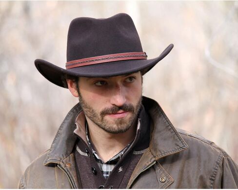 Outback Trading Unisex Adult High Country Durable Wool Western Cowboy Hat with Brim Lock in Kuwait