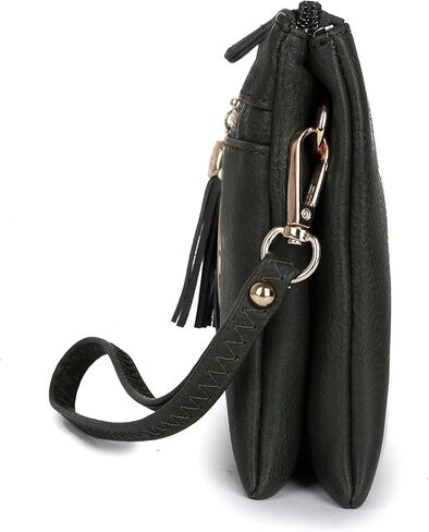 Solene Women's Lightweight Multi Compartment Wristlet Clutch Wallet Crossbody Bag in Kuwait