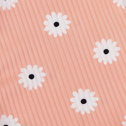 Geru Girls Summer Short Sleeve T-Shirt Floral Print Button Down Crop Top Tees Blouse for 3-12Y in Kuwait