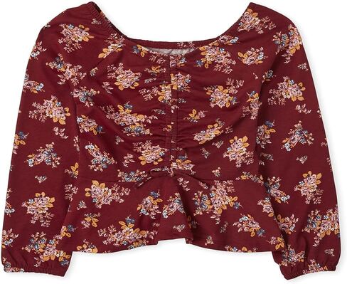 The Children's Place Girls' Long Sleeve Floral Print Peasant Top in Saudi Arabia