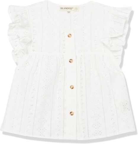 [BLANKNYC] Girls Eyelet Button Up Cropped Shirt in Saudi Arabia
