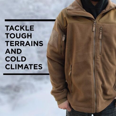 Rothco 21615 Spec Ops Tactical Fleece Jacket Color : Coyote Brown,Size : 4XL in Saudi Arabia