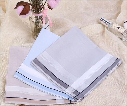 MemoryHanky Cotton Men's Soft Handkerchiefs Assorted Color Pack of 6 in Kuwait