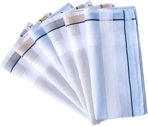 MemoryHanky Cotton Men's Soft Handkerchiefs Assorted Color Pack of 6 in Kuwait