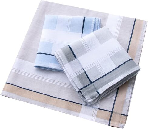 MemoryHanky Cotton Men's Soft Handkerchiefs Assorted Color Pack of 6 in Kuwait