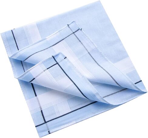 MemoryHanky Cotton Men's Soft Handkerchiefs Assorted Color Pack of 6 in Kuwait