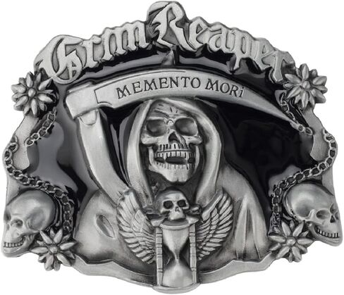 مشبك حزام على شكل جمجمة للرجال، مشبك حزام جريم ريبر، ابزيم حزام اجنحة جمجمة قوطية، مشبك حزام هيكل عظمي على شكل جمجمة فايكنج، مشبك حزام رعاة البقر الغربي، هدايا مشبك حزام بانك روك in Kuwait