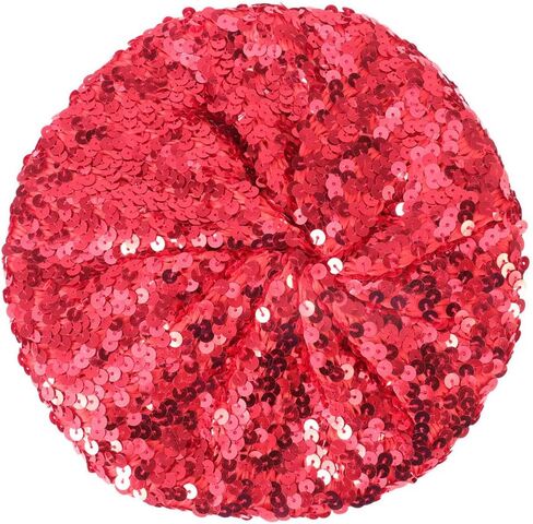 TENDYCOCO Sequin Beret Hat Shining Beanie Cap Sparkle Beanie Hat Fashion Beret for Women Red in Kuwait