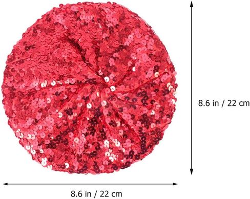 TENDYCOCO Sequin Beret Hat Shining Beanie Cap Sparkle Beanie Hat Fashion Beret for Women Red in Kuwait