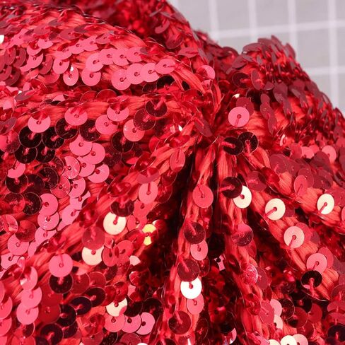 TENDYCOCO Sequin Beret Hat Shining Beanie Cap Sparkle Beanie Hat Fashion Beret for Women Red in Kuwait