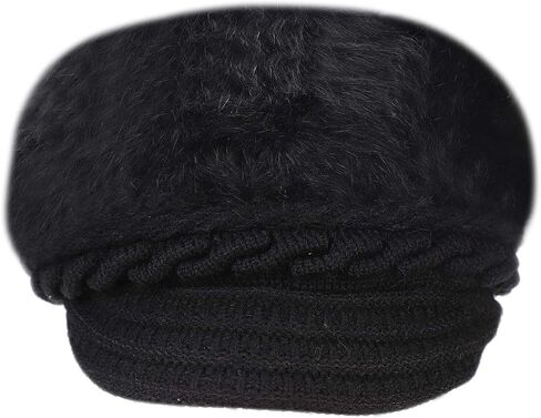 Women Newsboy Hat Faux Wool Peaked Beret Cap Knit Visor Beanie Hat Winter Warm Baker Boy Hat in Saudi Arabia