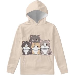 Upetstory Hoodies for Girls Boys Kids Long Sleeve Hooded Sweatshirt with Pockets S-XL in Kuwait