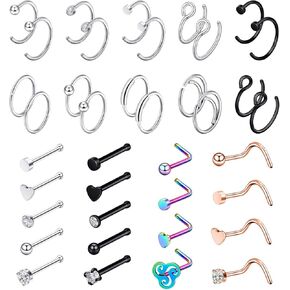 Stuppendux الأنف أقراط للأذن هوب الأنف ترصيع مسامير الأنف ثقب الأنف مجوهرات ثقب الغضروف مجوهرات للنساء الرجال in Kuwait