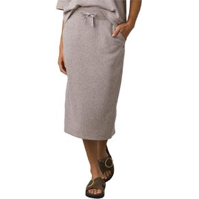 prAna Living LLC Women's Standard prAna Cozy Up Midi Skirt, Oatmeal Heather, XSmall in Saudi Arabia