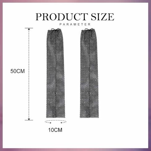 GEMILY Rhinestone Gloves Sparkly Mesh Gloves Fashion Fingerless Gloves Rave Party Arm Sleeves Costumes for Women and Girls in Saudi Arabia