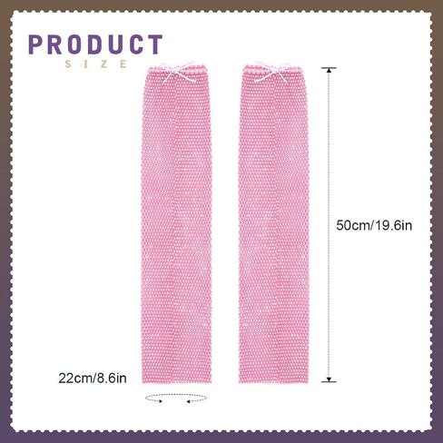 GEMILY Rhinestone Gloves Sparkly Mesh Gloves Fashion Fingerless Gloves Rave Party Arm Sleeves Costumes for Women and Girls in Saudi Arabia