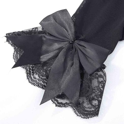 Aularso Women's Lace Gloves Short Stretchy Bridal Gloves Wrist Length Wedding Party Gloves Evening Banqust Accessiores in Kuwait