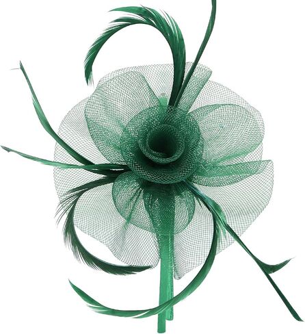 Acecharming قطع زينة قبعة زهرة سيناماي ريشة عقال كوكتيل الشاي حفلة أغطية الرأس كنتاكي قبعة الفتيات والنساء in Kuwait