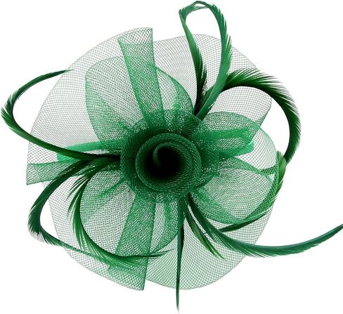 Acecharming قطع زينة قبعة زهرة سيناماي ريشة عقال كوكتيل الشاي حفلة أغطية الرأس كنتاكي قبعة الفتيات والنساء in Kuwait