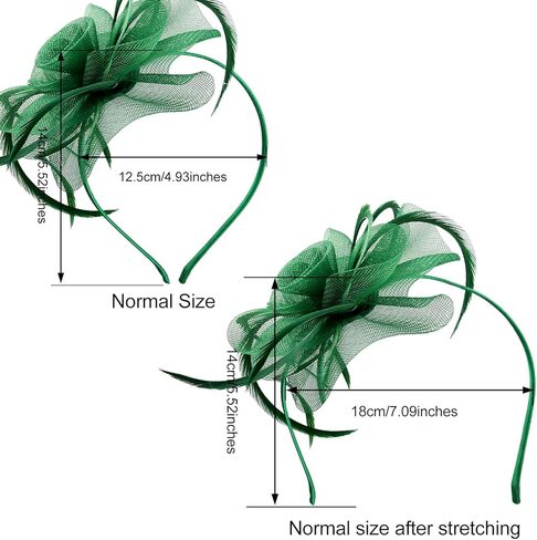 Acecharming قطع زينة قبعة زهرة سيناماي ريشة عقال كوكتيل الشاي حفلة أغطية الرأس كنتاكي قبعة الفتيات والنساء in Kuwait