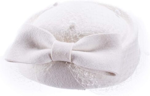 فستان نسائي من Lawliet Fascinator من الصوف ورأى قبعة دائرية وحجاب فيونكة لحفلات الزفاف A080 in Saudi Arabia