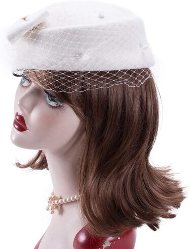 فستان نسائي من Lawliet Fascinator من الصوف ورأى قبعة دائرية وحجاب فيونكة لحفلات الزفاف A080 in Saudi Arabia