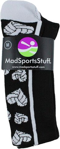 MadSportsStuff Crazy Love Volleyball Hearts Crew Socks in Saudi Arabia