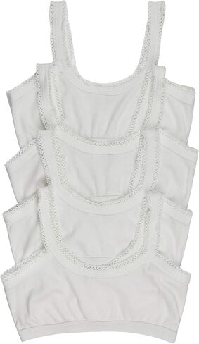 ToBeInStyle Girl's 4 Pack Elastic Crochet Trim Fold Over Cami Training Bras in Saudi Arabia