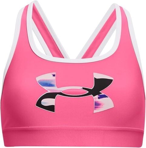 Under Armour Girls' Mid Impact Crossback Graphic Bra in Saudi Arabia