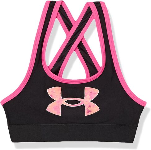 Under Armour Girls' Mid Impact Crossback Graphic Bra in Saudi Arabia