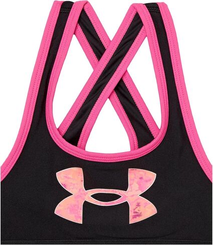 Under Armour Girls' Mid Impact Crossback Graphic Bra in Saudi Arabia