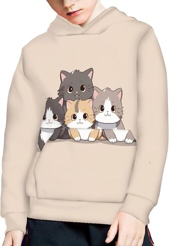 Upetstory Hoodies for Girls Boys Kids Long Sleeve Hooded Sweatshirt with Pockets S-XL in Kuwait